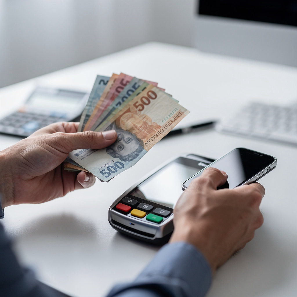 New Money Express Inc professional advisor discussing secure money transfer and currency exchange options with a client